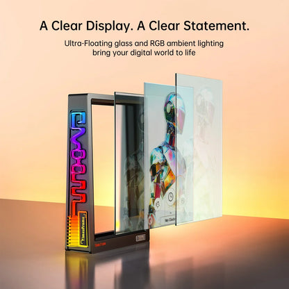 Solnoir™ Times Frame – 10” Transparent LED Display & 64GB Storage