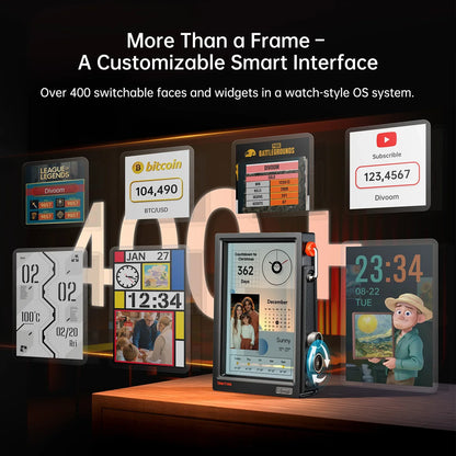 Solnoir™ Times Frame – 10” Transparent LED Display & 64GB Storage