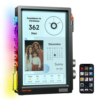 Solnoir™ Times Frame – 10” Transparent LED Display & 64GB Storage