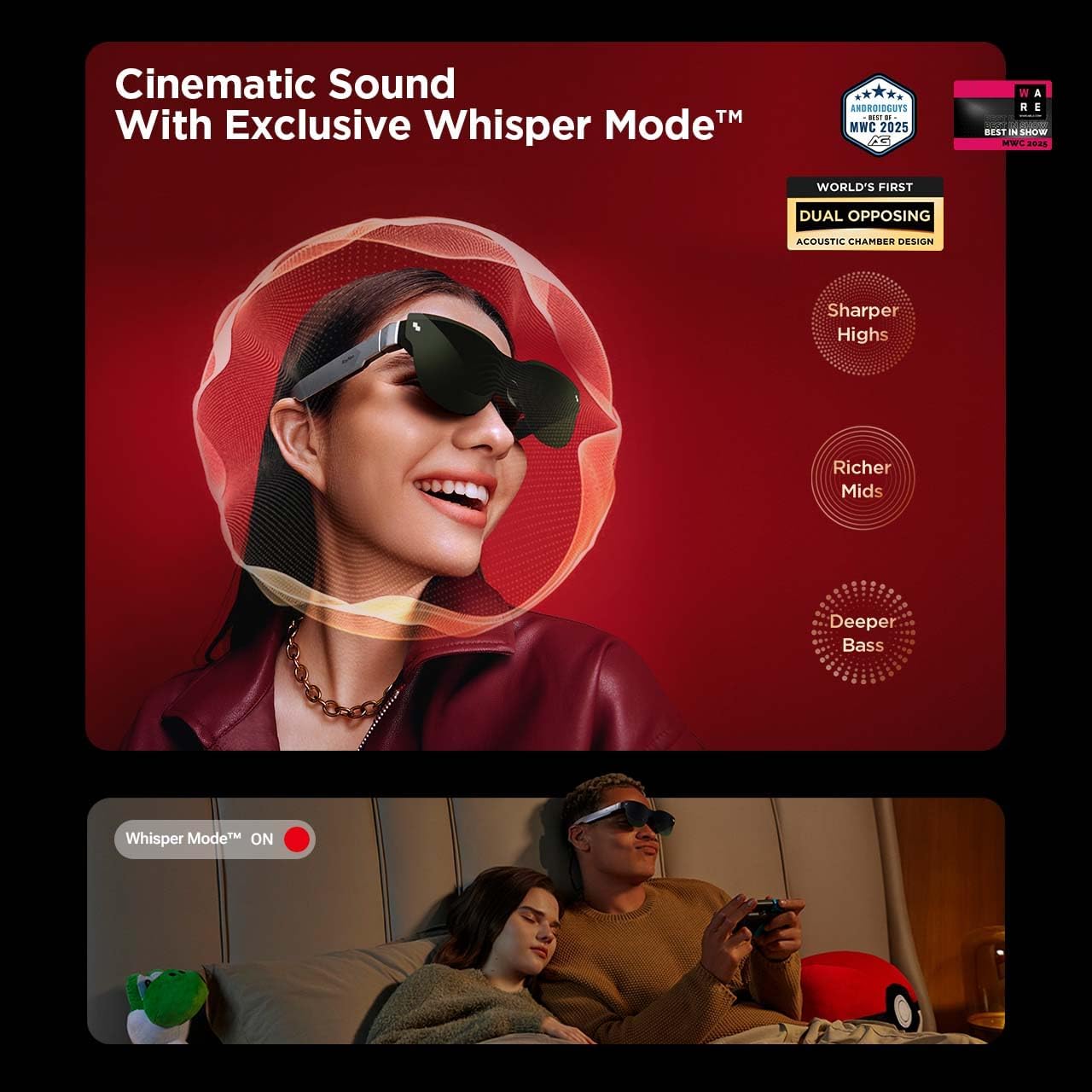 Solnoir™ XR Glasses – Immersive AR Smart Glasses for Gaming, Movies & VR Experiences