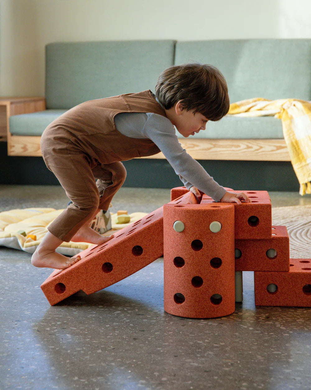Solnoir™ Modular Play Set – Foam Building/Climbing Blocks & Indoor Ride-on Toy for Kids