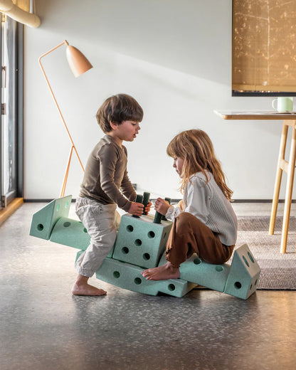 Solnoir™ Modular Play Set – Foam Building/Climbing Blocks & Indoor Ride-on Toy for Kids