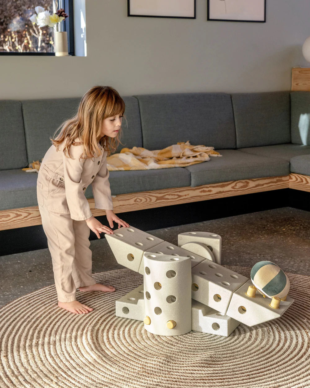 Solnoir™ Modular Play Set – Foam Building/Climbing Blocks & Indoor Ride-on Toy for Kids